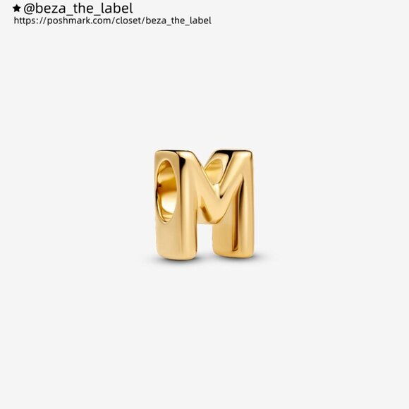 Pandora Letter M Alphabet Mini Charm|Pendant - Picture 1 of 2